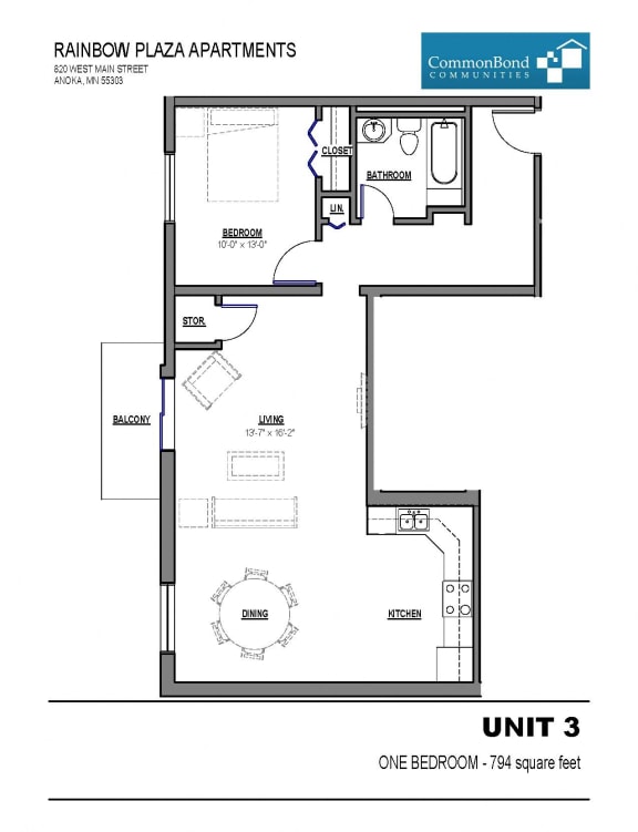 Studio, 1 & 2 Bedroom Apartments in Anoka, MN Rainbow Plaza